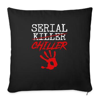 True Crime Serial Killer Chiller, Halloween - Sofa pillowcase 17,3'' x 17,3'' (45 x 45 cm) - black - Front