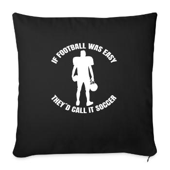 American Football Football Fan - Sofa pillowcase 17,3'' x 17,3'' (45 x 45 cm) - black - Front
