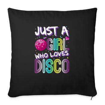 Disco Party Retro Vintage Club Groovy Lifestyles - Sofa pillowcase 17,3'' x 17,3'' (45 x 45 cm) - black - Front