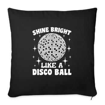 Funny Disco Balls Retro Groovy Club Vintage Par - Sofa pillowcase 17,3'' x 17,3'' (45 x 45 cm) - black - Front