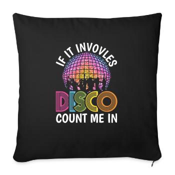 Disco Fever Lifes Groovy Vintage Retro Party Club - Housse de coussin décorative 45 x 45 cm - noir - Devant