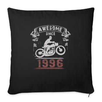 Awesome since 1996, Biker 27. Geburtstag - Sofakissenbezug 45 x 45 cm - Schwarz - Vorne