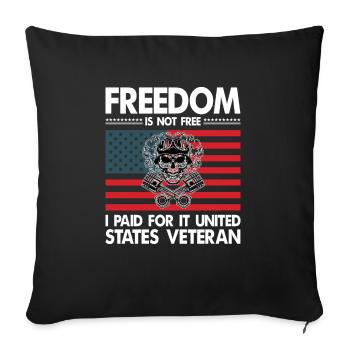 La liberté n’est pas gratuite. - Housse de coussin décorative 45 x 45 cm - noir - Devant