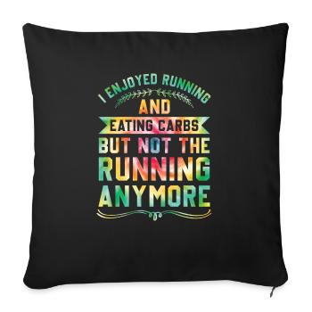 Jogging Saying for Running - Runners - Sofa pillowcase 17,3'' x 17,3'' (45 x 45 cm) - black - Front