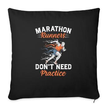 Jogging Saying for Running - Runners - Sofa pillowcase 17,3'' x 17,3'' (45 x 45 cm) - black - Front