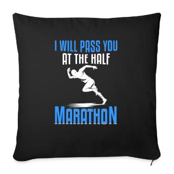 Jogging Saying for Running - Runners - Sofa pillowcase 17,3'' x 17,3'' (45 x 45 cm) - black - Front