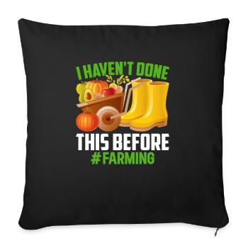 Quota d’agriculteur pour tracteurs agricoles - Housse de coussin décorative 45 x 45 cm - noir - Devant