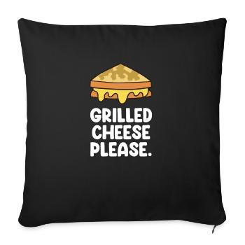 Drôle d’amateur de fromage Humour Fromage - Housse de coussin décorative 45 x 45 cm - noir - Devant