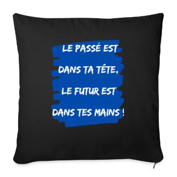 le futur est dans tes mains - Housse de coussin décorative 45 x 45 cm - noir - Devant