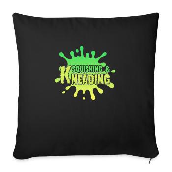 Slime Squishing and Kneading Slime Splat Logo - Sofa pillowcase 17,3'' x 17,3'' (45 x 45 cm) - black - Front