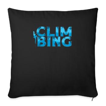 Climbing Extreme sport climbing - Sofa pillowcase 17,3'' x 17,3'' (45 x 45 cm) - black - Front