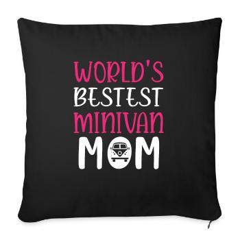 Minivan Moms Super Mom Drives Minivan Lifestyle - Sofakissenbezug 45 x 45 cm - Schwarz - Vorne