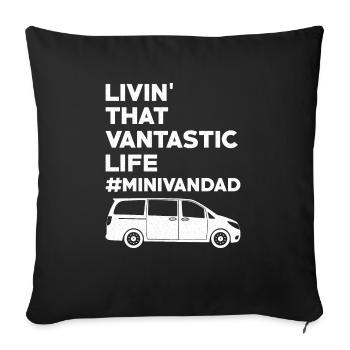 Papa conduit Minivan Papa Conduire Pappas Minivan Gesc - Housse de coussin décorative 45 x 45 cm - noir - Devant