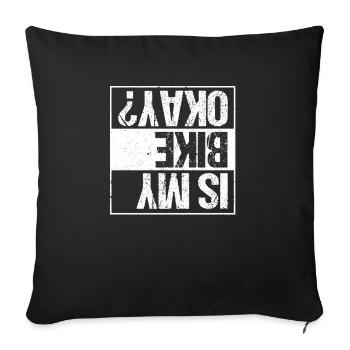 Mon vélo va-t-il bien ? Drôle - Housse de coussin décorative 45 x 45 cm - noir - Devant