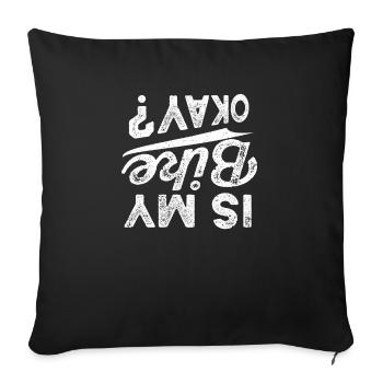 Est-ce que mon vélo va bien? Drôle - Housse de coussin décorative 45 x 45 cm - noir - Devant