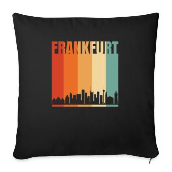 Frankfurt - Sofakissenbezug 45 x 45 cm - Schwarz - Vorne