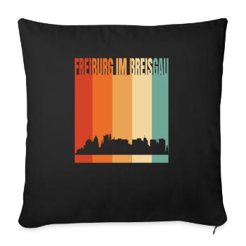 Freiburg - Sofakissenbezug 45 x 45 cm - Schwarz - Vorne