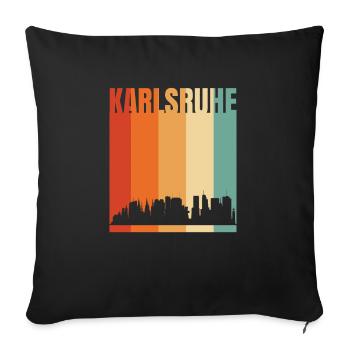 Karlsruhe - Sofakissenbezug 45 x 45 cm - Schwarz - Vorne