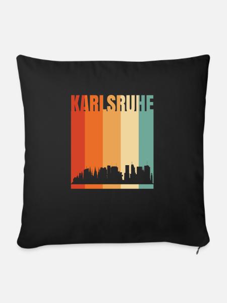 Karlsruhe - Sofakissenbezug 45 x 45 cm - Schwarz
