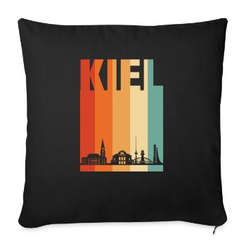 Kiel - Sofakissenbezug 45 x 45 cm - Schwarz - Vorne