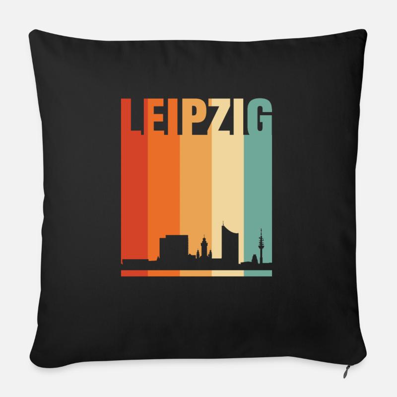 Leipzig - Sofakissenbezug 45 x 45 cm - Schwarz