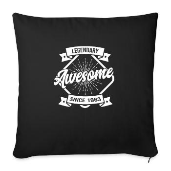 Génial depuis 1963 Dictons d’anniversaire - Housse de coussin décorative 45 x 45 cm - noir - Devant