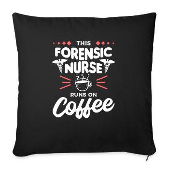 Cette infirmière médico-légale fonctionne sur des infirmières infirmières - Housse de coussin décorative 45 x 45 cm - noir - Devant