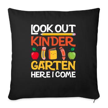 Kindergarten Teacher Squad, The Fun Rainbow Colors - Sofa pillowcase 17,3'' x 17,3'' (45 x 45 cm) - black - Front
