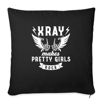 Radiology Rad Tech Technologist Radiologist X-ray - Sofa pillowcase 17,3'' x 17,3'' (45 x 45 cm) - black - Front