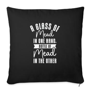 Miel Vin Hydromel Abeille Home Brewer Viking Renaissance - Housse de coussin décorative 45 x 45 cm - noir - Devant