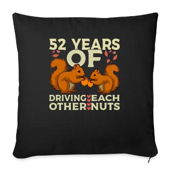 50e mariage 50 ans mariés se marier - Housse de coussin décorative 45 x 45 cm - noir - Devant