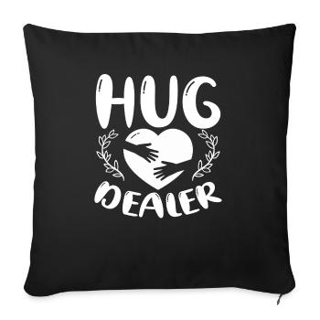 Hug Dealer Embrace Friendship Love Affection - Sofa pillowcase 17,3'' x 17,3'' (45 x 45 cm) - black - Front