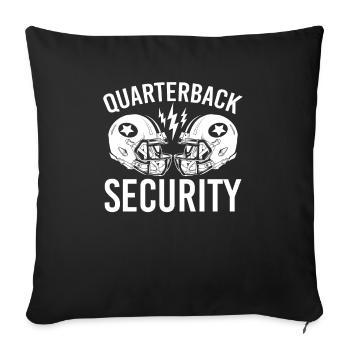 Quarterback Security Lineman Football Stadium - Sofa pillowcase 17,3'' x 17,3'' (45 x 45 cm) - black - Front