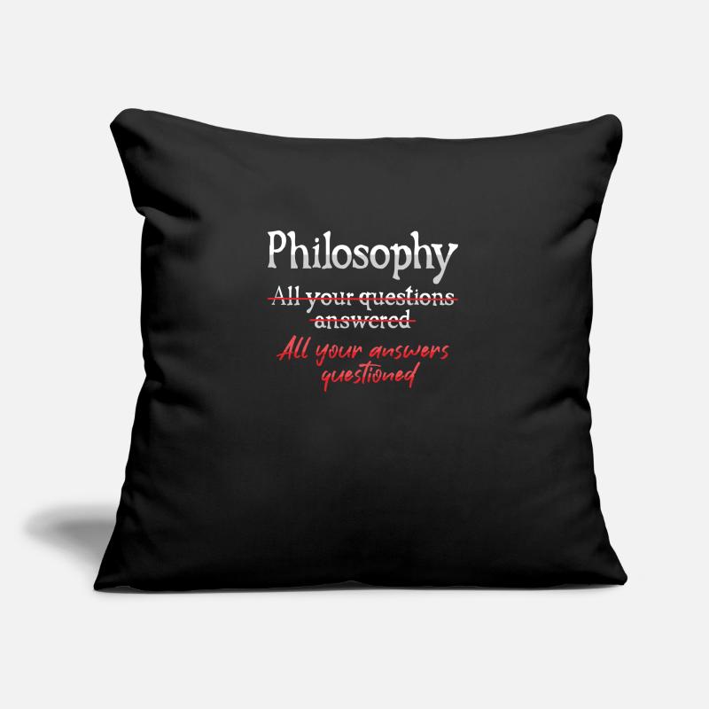 Philosophical question Sofa pillowcase 17,3'' x 17,3'' (45 x 45 cm)