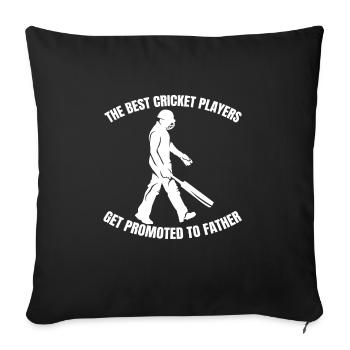 Cricket Père Disant Fan de Cricket Papa Team Cricket - Housse de coussin décorative 45 x 45 cm - noir - Devant