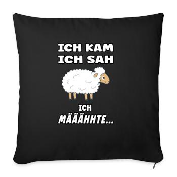 Sheep saying - Funny design with sheep - Sofa pillowcase 17,3'' x 17,3'' (45 x 45 cm) - black - Front