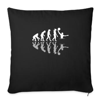 Human Evolution Water Polo Player Sports Lover - Sofa pillowcase 17,3'' x 17,3'' (45 x 45 cm) - black - Front