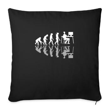 Human Evolution Web Designer Humor Digital Design - Sofa pillowcase 17,3'' x 17,3'' (45 x 45 cm) - black - Front