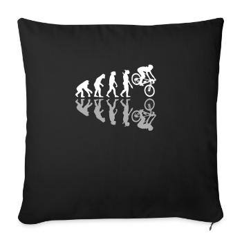 Human Evolution Downhill Mountain Bike MTB Biking - Sofakissenbezug 45 x 45 cm - Schwarz - Vorne