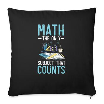 Les maths la seule matière qui compte professeur de maths - Housse de coussin décorative 45 x 45 cm - noir - Devant