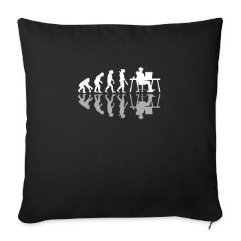 Evolution Funny Programmer Software Developer - Sofa pillowcase 17,3'' x 17,3'' (45 x 45 cm) - black - Front