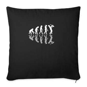 Saxophonist Human Evolution Saxophone Musician - Sofa pillowcase 17,3'' x 17,3'' (45 x 45 cm) - black - Front