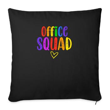 Office Squad Administrative Assistant Gift School - Sofa pillowcase 17,3'' x 17,3'' (45 x 45 cm) - black - Front