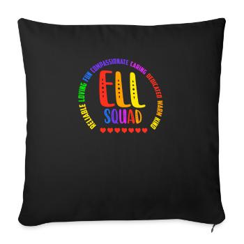 ELL Squad School Assistant Cool English Language - Sofa pillowcase 17,3'' x 17,3'' (45 x 45 cm) - black - Front