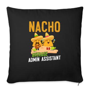 Cool Nachos Musician Singer Sombrero Fiesta Nacho - Sofa pillowcase 17,3'' x 17,3'' (45 x 45 cm) - black - Front