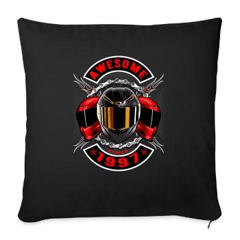 Awesome since 1997, Biker Geburtstag - Sofakissenbezug 45 x 45 cm - Schwarz - Vorne