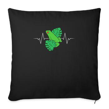 Rythme cardiaque Ligne cardiaque Fréquence cardiaque Rainette - Housse de coussin décorative 45 x 45 cm - noir - Devant