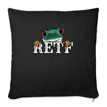RETF Baumfrosch Shirt Geschenk - Sofakissenbezug 45 x 45 cm - Schwarz - Vorne