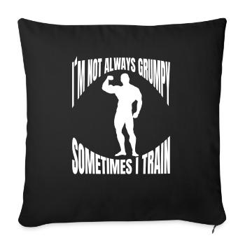 Fitness Strength Training Athletes Muscle Bodybuilders - Sofa pillowcase 17,3'' x 17,3'' (45 x 45 cm) - black - Front