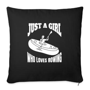 Rower Mrs. Rowing Rower Saying Rowing Club - Sofa pillowcase 17,3'' x 17,3'' (45 x 45 cm) - black - Front